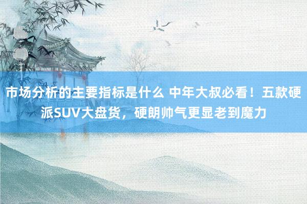 市场分析的主要指标是什么 中年大叔必看！五款硬派SUV大盘货，硬朗帅气更显老到魔力