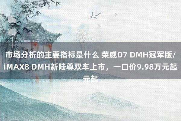 市场分析的主要指标是什么 荣威D7 DMH冠军版/iMAX8 DMH新陆尊双车上市，一口价9.98万元起