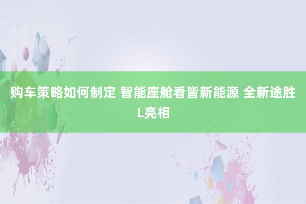 购车策略如何制定 智能座舱看皆新能源 全新途胜L亮相