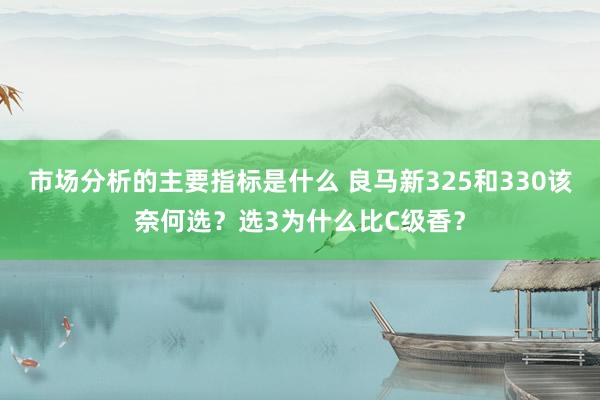 市场分析的主要指标是什么 良马新325和330该奈何选？选3为什么比C级香？