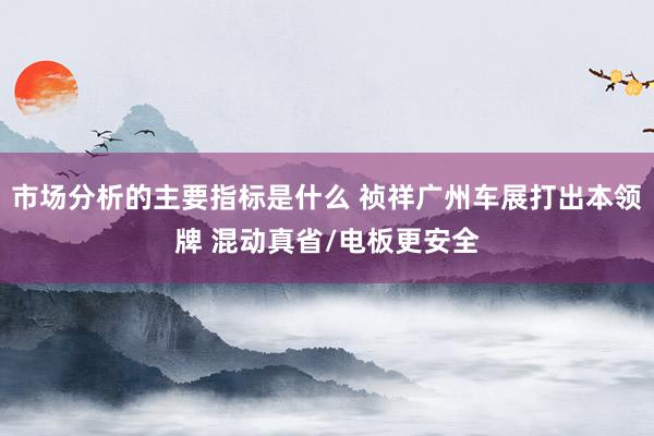 市场分析的主要指标是什么 祯祥广州车展打出本领牌 混动真省/电板更安全