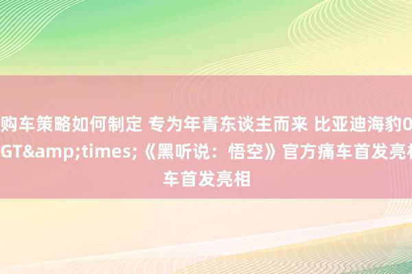 购车策略如何制定 专为年青东谈主而来 比亚迪海豹06GT&times;《黑听说：悟空》官方痛车首发亮相