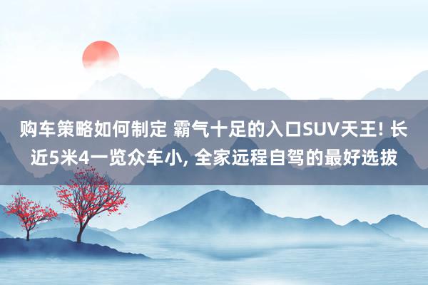 购车策略如何制定 霸气十足的入口SUV天王! 长近5米4一览众车小, 全家远程自驾的最好选拔