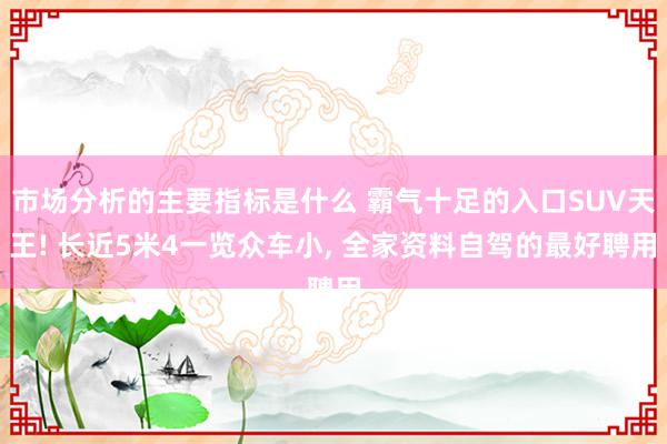 市场分析的主要指标是什么 霸气十足的入口SUV天王! 长近5米4一览众车小, 全家资料自驾的最好聘用