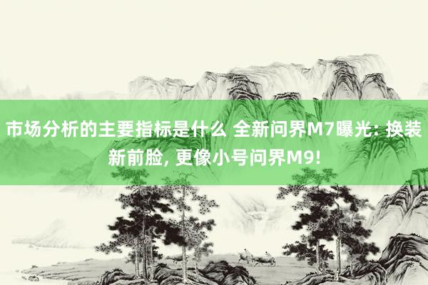 市场分析的主要指标是什么 全新问界M7曝光: 换装新前脸, 更像小号问界M9!