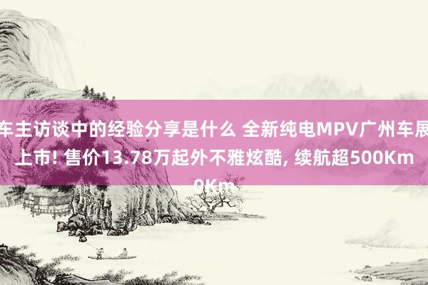 车主访谈中的经验分享是什么 全新纯电MPV广州车展上市! 售价13.78万起外不雅炫酷, 续航超500Km